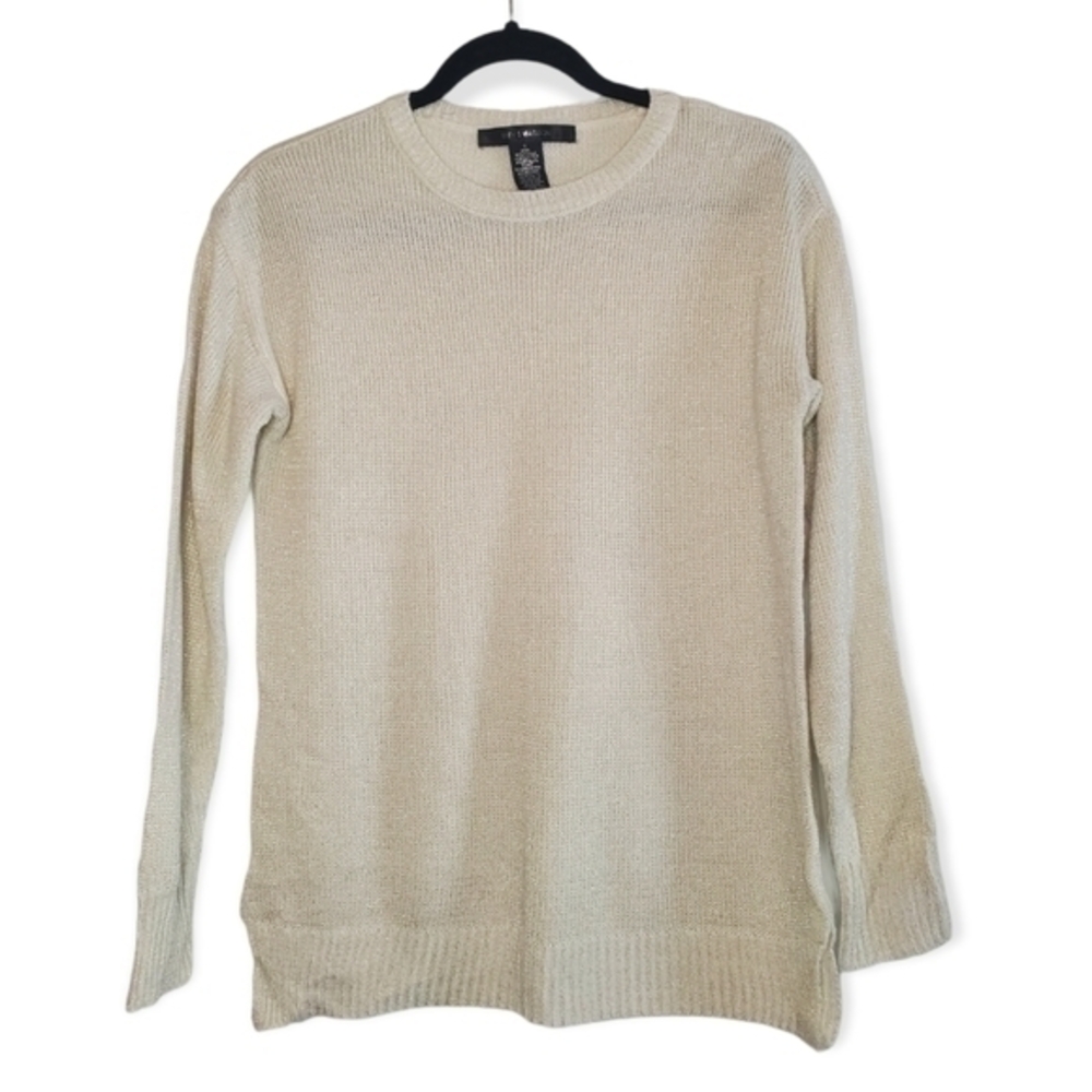 89th & Madison Ivory Metallic Sweater